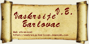 Vaskrsije Barlovac vizit kartica